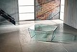 IMAGO FACTORY Solitaire Couchtisch aus gebogenem Glas, moderner Couchtisch, Wohnzimmertisch aus Glas, Couchtisch, Möbel aus Glas, modernes Design