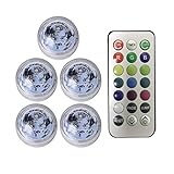 YONGTO Hochzeit Teelicht Batteriebetriebene Tauch-LED-Leuchten Unterwasseratmosphäre Nachtlampe Fernbedienung Weihnachtsfeier Vasendekoration (Color : 5Lamp 1Remote)