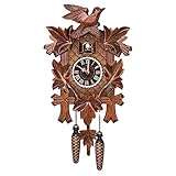 oAutoSjy Moderne Kuckucksuhr, Cuco Clock Kuckucksuhr Pendeluhr Wanduhr Kuckucksruf Vogelstimme Kleiner Vogelstunden Uhr für Wohnzimmer, Kinderzimmer, Küche, Büro, DIY-Dekoration