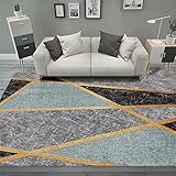 RUGMRZ Wohnzimmer Teppich Deko Wohnzimmer Grauer schwarzer Kunst Designer Teppich Freizeit Dekoration in verschiedenen Größen Designer Teppich Wohnzimmer 60X120CM