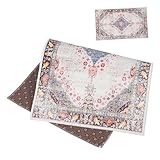 HOOTNEE Bohème-Teppich Retro-Heimdekoration Heimdekoration Akzente Trendiger Heimdeko-Teppich Für Zuhause Ethno-Stil Bodenteppich Ethno-Teppich Quadratische Fußmatte
