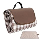 QARIDO Faltbare Picknickmatte – Wasserdichte super große Stranddecken – Schnell trocknende Outdoor-Picknickmatte mit Griff für Camping, Strand, Reisen, Grillen, Outdoor, Wandern