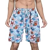 shesuseke Männer Kurze Strandhose Strandhose Herrenhose Treibende Boardshorts Bodenspreizung Große Shorts Herren-Strandhose