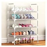 BinOxy schuhregal Multilayer Shoe Rack Organizer Metal Schuhschränke Möbel 2/3/4/5/6 Layer Shoes Regale Organizer Stand Leicht zu installieren Schuhablagen (Color : 4 Layers)