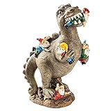 Dinosaurier essende zwerg Gartenstatue, gartenzwerg Und Dinosaurier Spielzeug,lustige Garden GNOME Statue für Rasen,Patio, Garden Dekoration, Einweihungsparty Geschenk