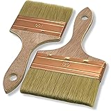 ORGAFLIX Flächenstreicher Set 100mm 120mm | Perfekt für große Flächen, Öl, Lacke, Beizen, Lasur, Acryl, Kreidefarbe | Lasurpinsel Holz außen, Ölpinsel Holz, Flachpinsel, Lackpinsel, Pinselset