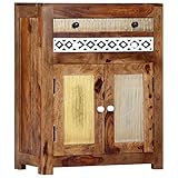 vidaXL Sheesham-Holz Massiv Beistellschrank Sideboard Kommode Anrichte Schrank Mehrzweckschrank Flurkommode Standschrank Palisander 60x30x75cm