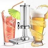 PUCIO Bierfass-Bier-Getränketurm, Premium Bierzapfanlage - Saftspender, Einköpfiges Restaurant, Selbstbedienungs-Saftgetränkemaschine, Gefrorener Bierfass-Getränketurm Für Heißen/kalten Saft, Bier