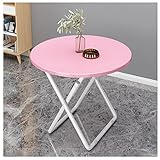 Klappbarer Balkon, Kleiner runder Tisch, tragbar, faltbar, Esstisch, Metallhalterung, für Küche, Kaffee-Beistelltisch, Zuhause, Marmor-Tischplatten-Design (Größe: 70 cm, Farbe: 3)