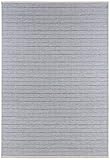 NORTHRUGS In- und Outdoor Teppich Caribbean 180x280cm - Fischgräten Muster Wetterfest Modern Design für Balkon Terrasse Wintergarten Küche Badteppich Wohnzimmerteppich Wasserfest in Blau