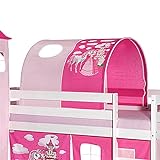 Tunnel für Hochbett PRINZESSIN Rutschbett Spielbett Kinderbett in pink/rosa