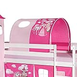 Tunnel für Hochbett PRINZESSIN Rutschbett Spielbett Kinderbett in pink/rosa