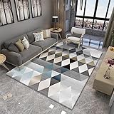 DJHWWD Outdoor Teppich groß Geometrischer Wohnzimmerteppich Teppich jugendzimmer grau weicher teppich180x280CM