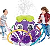 Gomice Oktopus-Sprinkler, Sommer-Draußen-Spritzer-Spielzeug, rotierender Oktopus-Sprinkler mit 8 Wackelröhren, Garten-Sprinkler-Spielzeug, Spritzspaß-Spielzeug