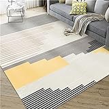Kunsen Teppich Nach Mass Geometrisch minimalistisches und modisches Wohnzimmer Oudoor blau Teppich Salonteppich180x280CM