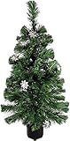 Möbelbörse Weihnachtsbaum Künstlicher Tannenbaum 120cm hoch mit Farbwechsel Christbaum beleuchtet Glasfaser Weihnachtsdekoration | 140 Flexible Zweige | 9 Verschiedene Lichteffekte