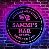 Personalisierte Regenbogen-Leuchtreklame, benutzerdefinierte Farbwechsel-Leuchtreklame, USB-betriebene Bar-Neonlichter, handgefertigte Bar-Leuchtreklamen, Bar-Schilder für Hausbar, Bistro, Party, Club