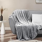 RUIKASI Kuscheldecke flauschig Decke Sofa - warm Decke Fleece Grau für Couch, kleine Wohndecke weich Fleecedecke 130x150 cm als Sofadecke Couchdecke Überwurf