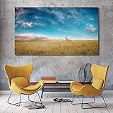 DOUKI Drucken Sie auf Leinwand „Breaking Bad TV Recreational Vehicle Blue Sky“, Bild und Wandkunstdrucke für Wohnzimmerdekoration, 60 x 120 cm, ohne Rahmen