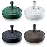 Sonnenschirmständer Schirmständer Ständer Schirmhalter Rund Rattanoptik oder Board Design 10 L 4 Farben wählbar von rg-vertrieb (Rato Rund Weiss)