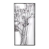 DESIGN DELIGHTS EINZIGARTIGE WANDDEKO ZWEIGE | Metall, 62 cm, Silber/braun | Wanddekoration Blumen