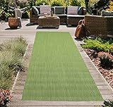 In- & Outdoor Teppich Sisal Optik Terrasse Küche Wohnzimmer Balkon Unidesign grün, 80x200 cm