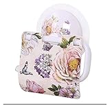 OUSIKA Taschentuchbox-Abdeckung, Taschentuchbox-Halter, europäische Blume, Melamin-Toilettenpapierhalter, Wandmontage, pastoraler Stil, wasserdichter Toilettenpapierspender, selbstklebende Taschentuch