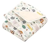 TupTam Baby Spielmatte Kinder Große Spieldecke Gepolstert XXL Krabbeldecke 120 x 120 cm Babyzimmer Schlafteppich, Farbe: Wald/Beige