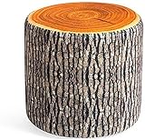 Leinenwechsel-Schuhhocker, Kleiner osmanischer Fußhocker, kreativer Stoff, Obst, Kinderholz, niedriger Sitz, Stuhl, Lehne, kleine Bank (Ginkgobaum)