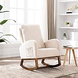 SUPPNEED Wohnzimmer Bequemer Schaukelstuhl Wohnzimmersessel (Beige)