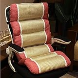 Leinen Stuhlkissen Sommer Cool Kissen atmungsaktiven Stuhl EIS Silk Kissen Rückenlehne Einteilige Stuhlkissen Büro for Garden Furniture, Indoor, Outdoor(Size : About 93x43cm)