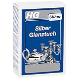 HG Silber Reinigungstuch, Silberputztuch für die Pflege von Schmuck und Ornamenten Hochwertiges, Speziell Imprägniertes Poliertuch, Reinigt Sanft - mit Glanzeffekt - 1 x 30 cm (495000105)