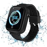 Mingfuxin 4G Kinder Smartwatch, 1.4' wasserdichte HD-Touchscreen-GPS-Smartwatch mit WiFi Vedio Call Camera Message Pedometer SOS Alarm Armbanduhr für Jungen Mädchen