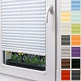 Premium-Plissee ohne Bohren zum Kleben von Stuza -für Fenster & Balkontür (Höhe von 150 cm bis 230 cm)