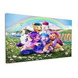 M2M Prints Kinder-Wandbild auf Leinwand, gerahmt, fertig zum Aufhängen, My Little Pony Main Characters Twilight Sparkle Rarity Pinkie Pie und Applejack, 76,2 x 50,8 cm