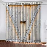 Verdunkelungsvorhänge 3D Waldwasserfall Tiertiger Muster Ösen Vorhang Verdunkelungsvorhang Blickdicht Fenstergardinen Kinderzimmer Schlafzimmer Wohnzimmer Thermovorhang 2Er Set 230X234Cm