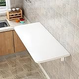 Klappbarer, an der Wand montierter Tisch, schwebend und platzsparend zusammenklappbar, Drop-Leaf-Wandbehangtisch für Küche, Esszimmer, kleiner Laptop-Computertisch, Arbeitsplatz, vielseitig einsetzbar