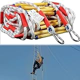 Eine Rettungsstrickleiter, die schnell verwendet Werden kann, und eine Haushaltskletterleiter mit Flexibler Leiter, die leicht zu verstauen ist (Size : 15m/49ft)