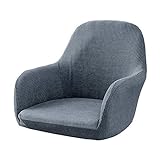 Tubayia Stretch Stuhlbezug Stuhlhusse Stuhl Abdeckung Schonbezug für Esszimmer, Büro (Dark Gray)