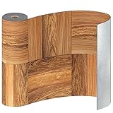 PVC Bodenbelag Selbstklebende Fliesen Holz Verdickter 0.15cm Vinylboden Fliesen Einfache DIY-Bodenbelage Holzfliesen-Effekt für Küche, Balkon, Büro 60*1000CM, 6m² Gelbe Eiche