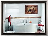 Quadratischer Badezimmer-Make-up-Spiegel im europäischen Stil, Wandmontage, dekorativer Schminkspiegel, Schönheitsspiegel (Größe: 75 x 100 cm)