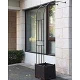 Halbbogen Gartenbogen,Rosenlaube Für Verschiedene Kletterpflanzen,Garten Rasen Hinterhof,Hochzeitsgarten Ornamente/Schwarz / 240X240X40Cm (Black 180X240X40Cm)