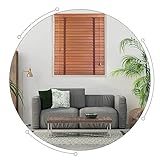 Verdunkelungsjalousien for Fenster, horizontale Jalousien for drinnen und draußen, braune Holzjalousien, natürliche Massivholz-Fensterjalousien (Size : 80x200cm/31.5x79in)