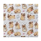 ASDTEHCY Sitzkissen, Mops-Hunde-Stuhlkissen, Memory-Schaum-Stuhlkissen, weiche Sitzkissen für Gartenbüro