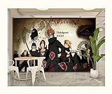 Torchic Tapeten Anime NARUTO Farbe 3D Schwarz-Weiß-Manga Wohnzimmer Restaurant Milch Teeladen Dekoration Hintergrundwand-custom size