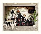 Torchic Tapeten Anime NARUTO Farbe 3D Schwarz-Weiß-Manga Wohnzimmer Restaurant Milch Teeladen Dekoration Hintergrundwand-custom size