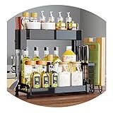 Küchenregal-Organizer für Schrank, Küchenregal-Organizer aus Edelstahl, 2/3-lagiges Gewürzregal, multifunktionales Aufbewahrungsregal für Speisekammer, Badezimmer