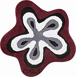 Grund COLANI Exklusiver Designer Badteppich 100% Polyacryl, ultra soft, rutschfest, ÖKO-TEX-zertifiziert, 5 Jahre Garantie, Colani 1, Badematte 120 cm rund, rot