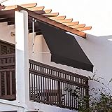 Strattore Klemmmarkise 250 x 120 cm - Anthrazit - ohne Bohren - Manuell einziehbar - Balkonmarkise Sonnenschutz Markise