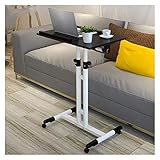 SONLED Tragbarer Beistelltisch Verstellbare Schreibtische Laptoptisch, Nachttisch Lift Move Tisch, Verstellbarer Home Study Schreibtisch, Home Office Vorlesung Stehtisch (Farbe: Schwarz)